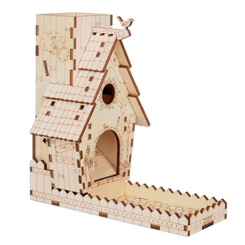 Dice Tower Wooden - CZYY Bird Feeder-Würfelturm mit Tablett aus