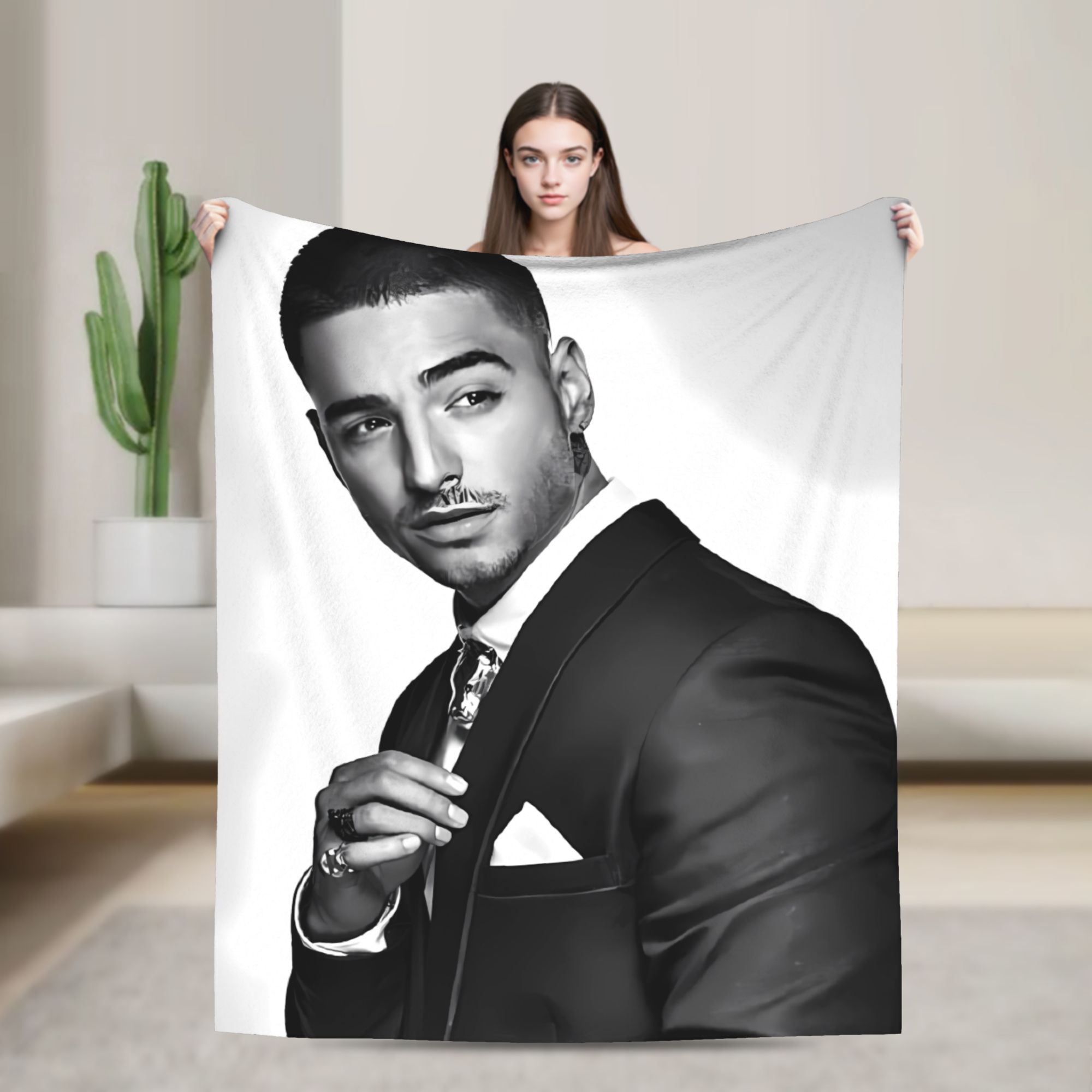 Board Game Halma - Weiche Decke Camping Maluma Rapper Bedruckte