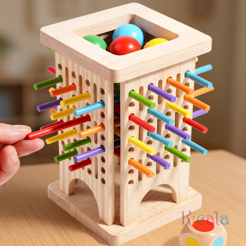Montessori-Spiel, Holzbrettspi – Dice Tower Wooden Bewertung und Preis