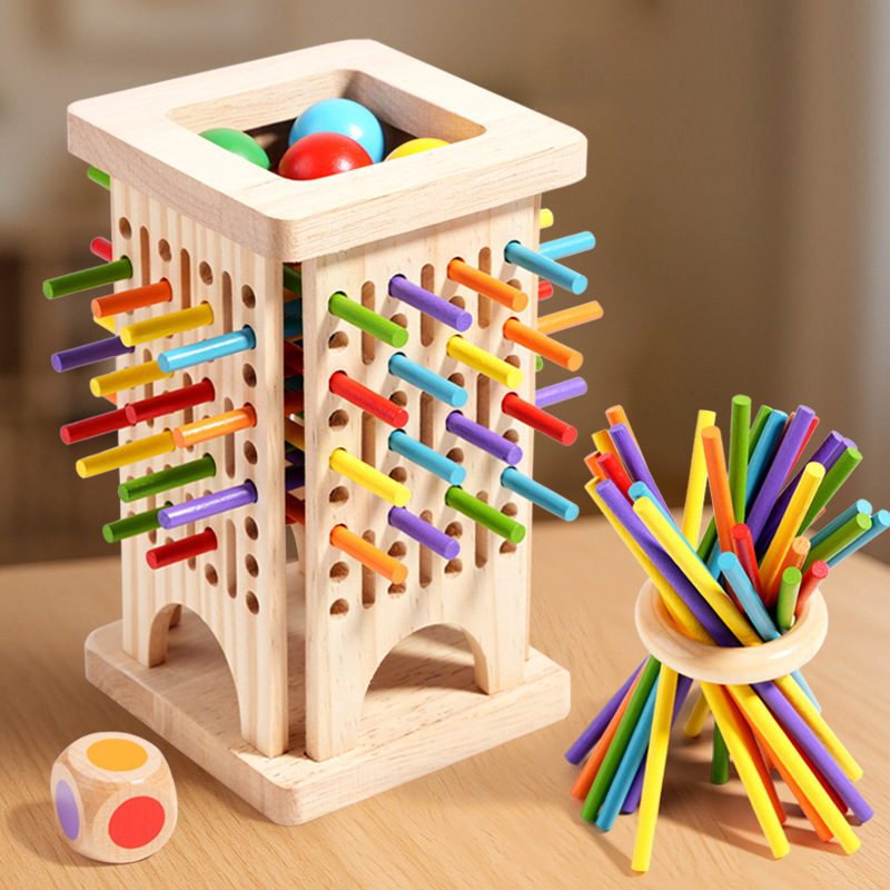 Montessori-Spiel, Holzbrettspi – Dice Tower Wooden Bewertung und Preis