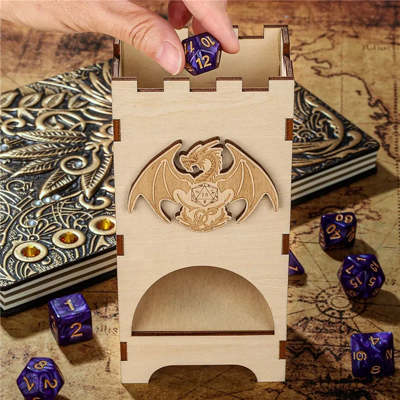 Geheimnisvolles Drachenmuster  – Dice Tower Wooden Bewertung und Preis