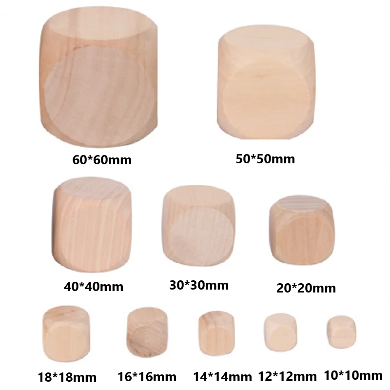 10 stücke D6 6 Seitige Blank H – Dice Tower Wooden Bewertung und Preis